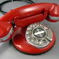 Reproduction Petite Deskphone - Red with Chrome Trim