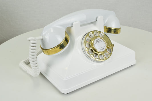 Northern Electric No. 1 Uniphone - White with Brass Trim