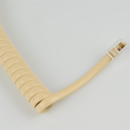 Cord - Handset - Vinyl - Ivory - Modular Curly